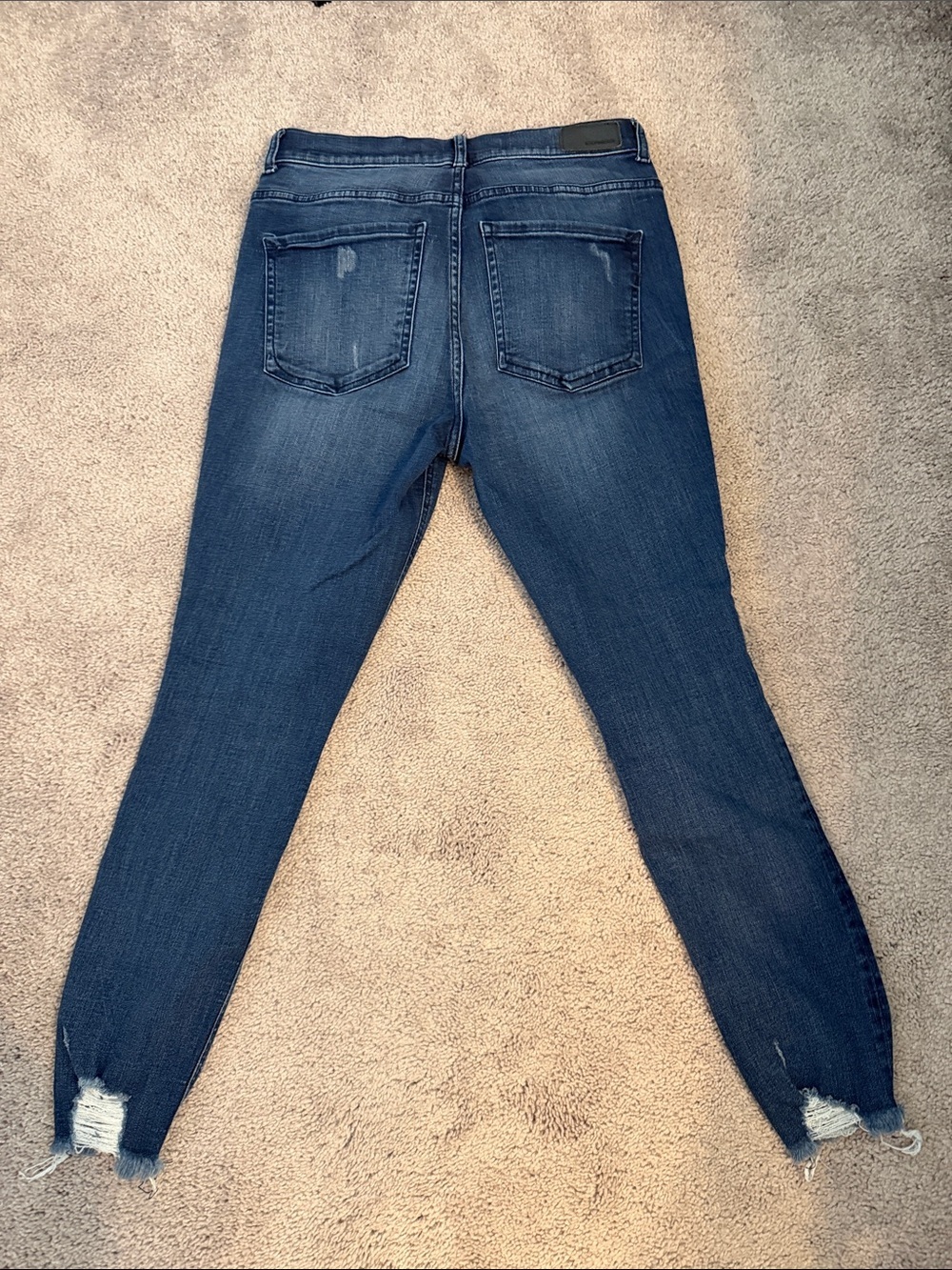 Express Medium Blue Ripped Ankle High Rise - Picture 7 of 10